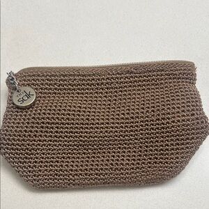 The Sak Tan Crochet Pouch